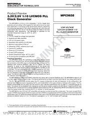 MPC9658 datasheet pdf Motorola