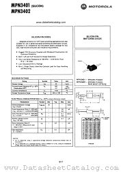 MPN3401 datasheet pdf Motorola
