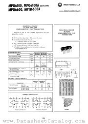 MPQ6100A datasheet pdf Motorola