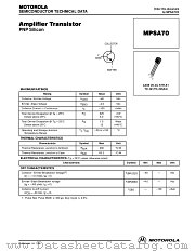 MPSA70 datasheet pdf Motorola