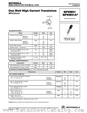 MPSW01A datasheet pdf Motorola