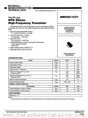 MRF0211LT1 datasheet pdf Motorola