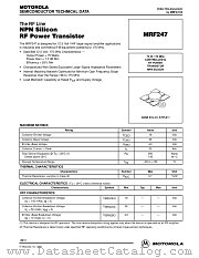 MRF247 datasheet pdf Motorola