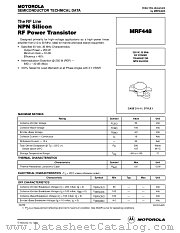 MRF448 datasheet pdf Motorola