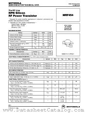 MRF454 datasheet pdf Motorola