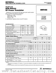 MRF492 datasheet pdf Motorola