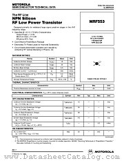 MRF553 datasheet pdf Motorola