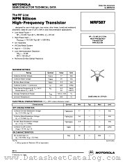 MRF587 datasheet pdf Motorola