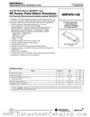 MRF5P21180 datasheet pdf Motorola
