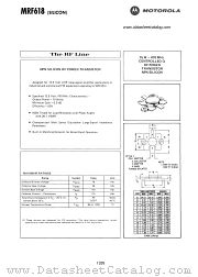 MRF618 datasheet pdf Motorola
