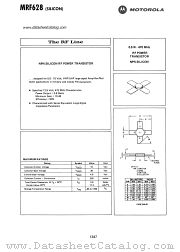 MRF628 datasheet pdf Motorola