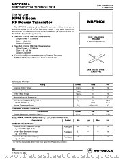 MRF6401 datasheet pdf Motorola