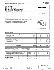 MRF6414 datasheet pdf Motorola