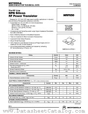MRF650 datasheet pdf Motorola