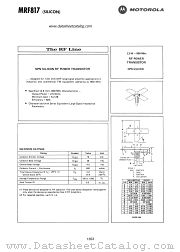 MRF817 datasheet pdf Motorola