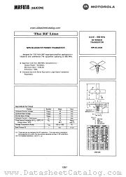 MRF818 datasheet pdf Motorola