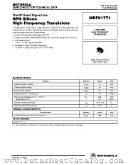 MRF917T1 datasheet pdf Motorola
