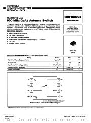 MRFIC2003 datasheet pdf Motorola