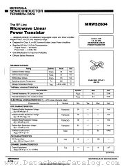 MRW52604 datasheet pdf Motorola