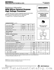 MSD42WT1 datasheet pdf Motorola