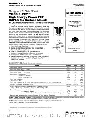 MTB15N06E datasheet pdf Motorola