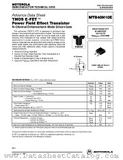 MTB40N10E datasheet pdf Motorola