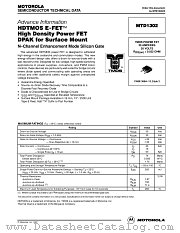 MTD1302 datasheet pdf Motorola