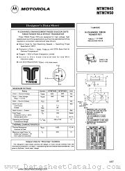 MTM7N45 datasheet pdf Motorola
