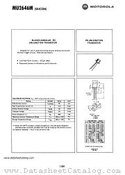 MU2646M datasheet pdf Motorola