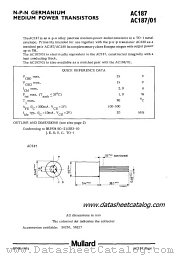 AC187 datasheet pdf Mullard