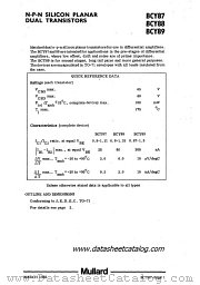 BCY87 datasheet pdf Mullard