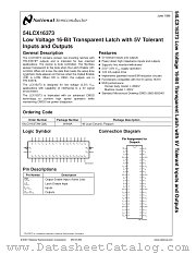 54LCX16373 datasheet pdf National Semiconductor