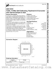 ADC12181 datasheet pdf National Semiconductor