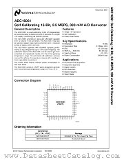 ADC16061 datasheet pdf National Semiconductor