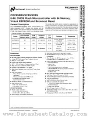 COP8SBE9 datasheet pdf National Semiconductor