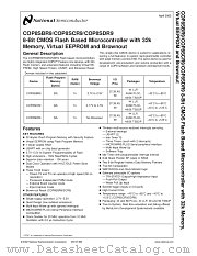COP8SBR9 datasheet pdf National Semiconductor