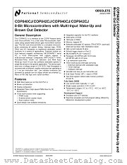 COP942CT datasheet pdf National Semiconductor