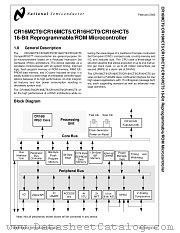 CR16MCT5 datasheet pdf National Semiconductor