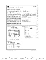 MM74HC259 datasheet pdf National Semiconductor