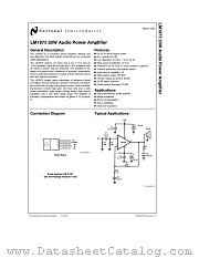 LM1875 datasheet pdf National Semiconductor