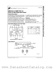 MM74HC113 datasheet pdf National Semiconductor