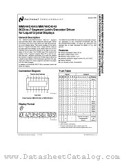 MM54HC4543 datasheet pdf National Semiconductor