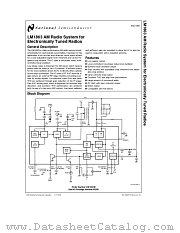 LM1863 datasheet pdf National Semiconductor