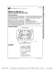 MM74HC175 datasheet pdf National Semiconductor