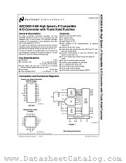 ADC0820 datasheet pdf National Semiconductor