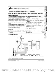 ADC0838 datasheet pdf National Semiconductor