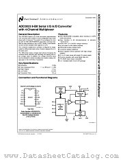 ADC0833 datasheet pdf National Semiconductor
