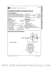 CD4066BC datasheet pdf National Semiconductor