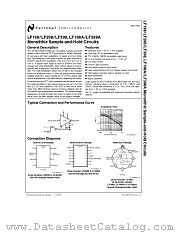 LF398A datasheet pdf National Semiconductor
