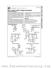 LM311 datasheet pdf National Semiconductor